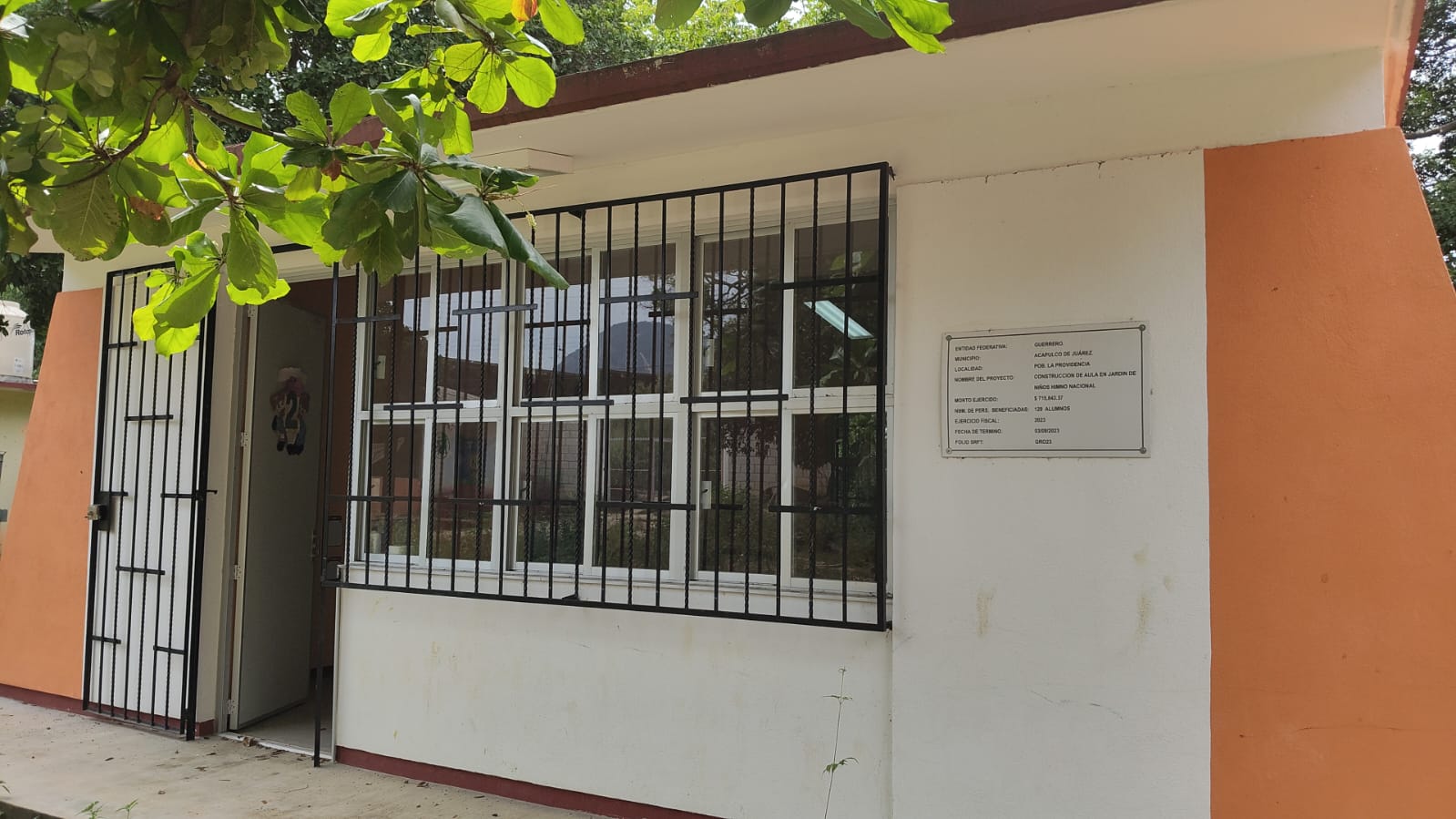 Construcción de aula en Jardín de Niños Himno Nacional, obra 41 del Distrito 9
