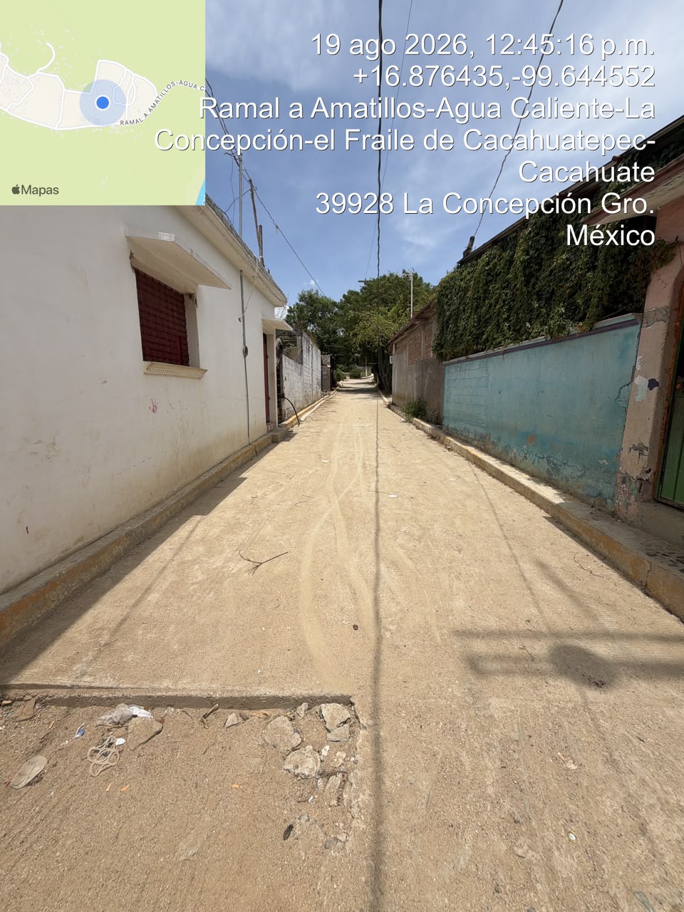 Pavimentación de calle sin nombre hacia la iglesia