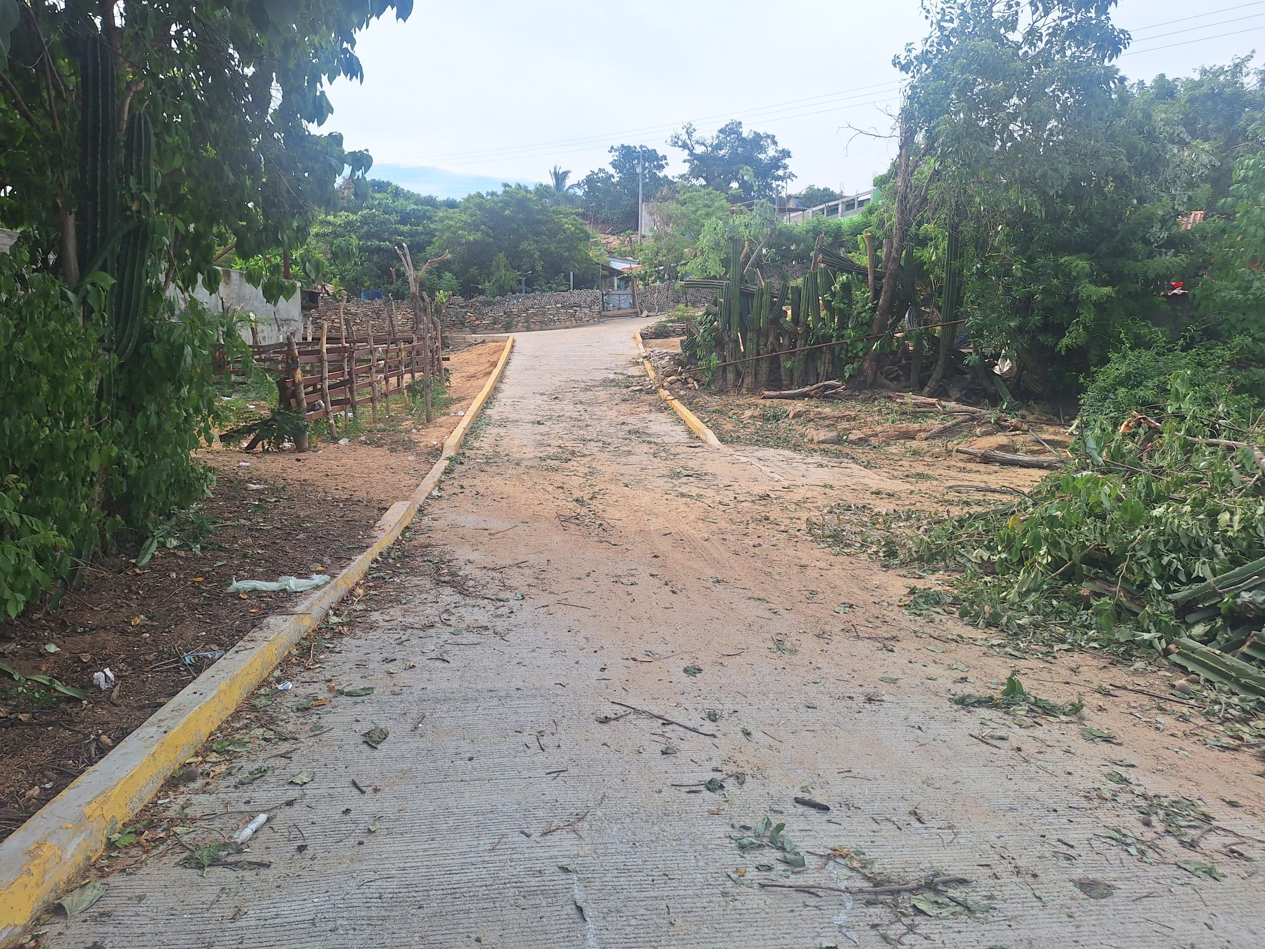 Pavimentación de calle principal en Garrapatas
