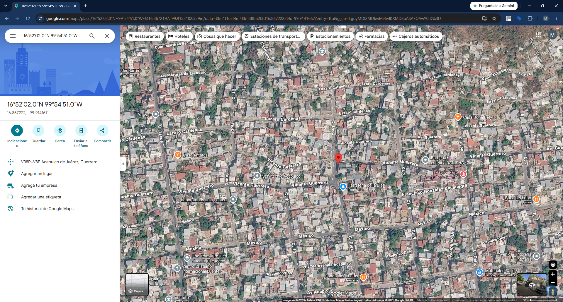 Geolocalización obra 9 Distrito 4