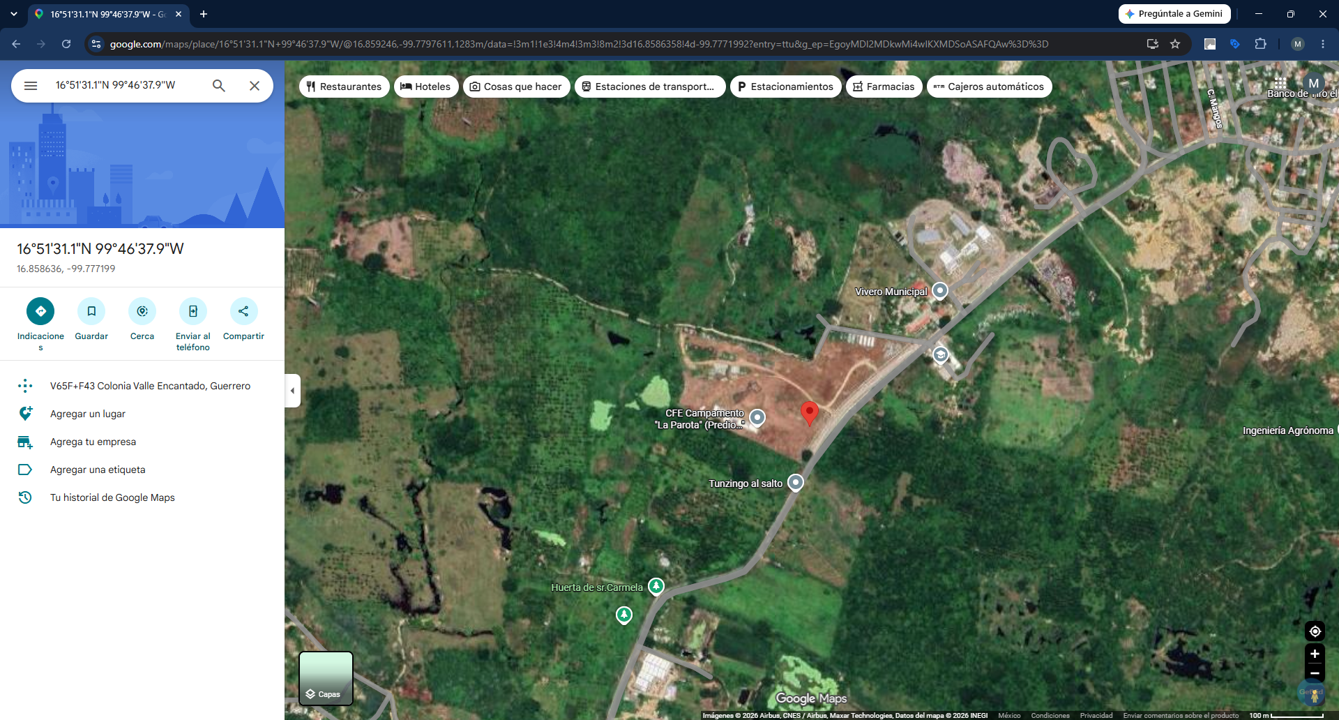 Geolocalización obra 11 Distrito 4