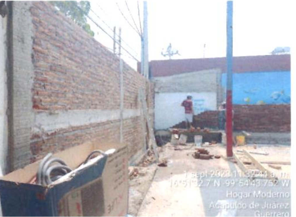 Evidencia fotográfica obra 13 Distrito 4
