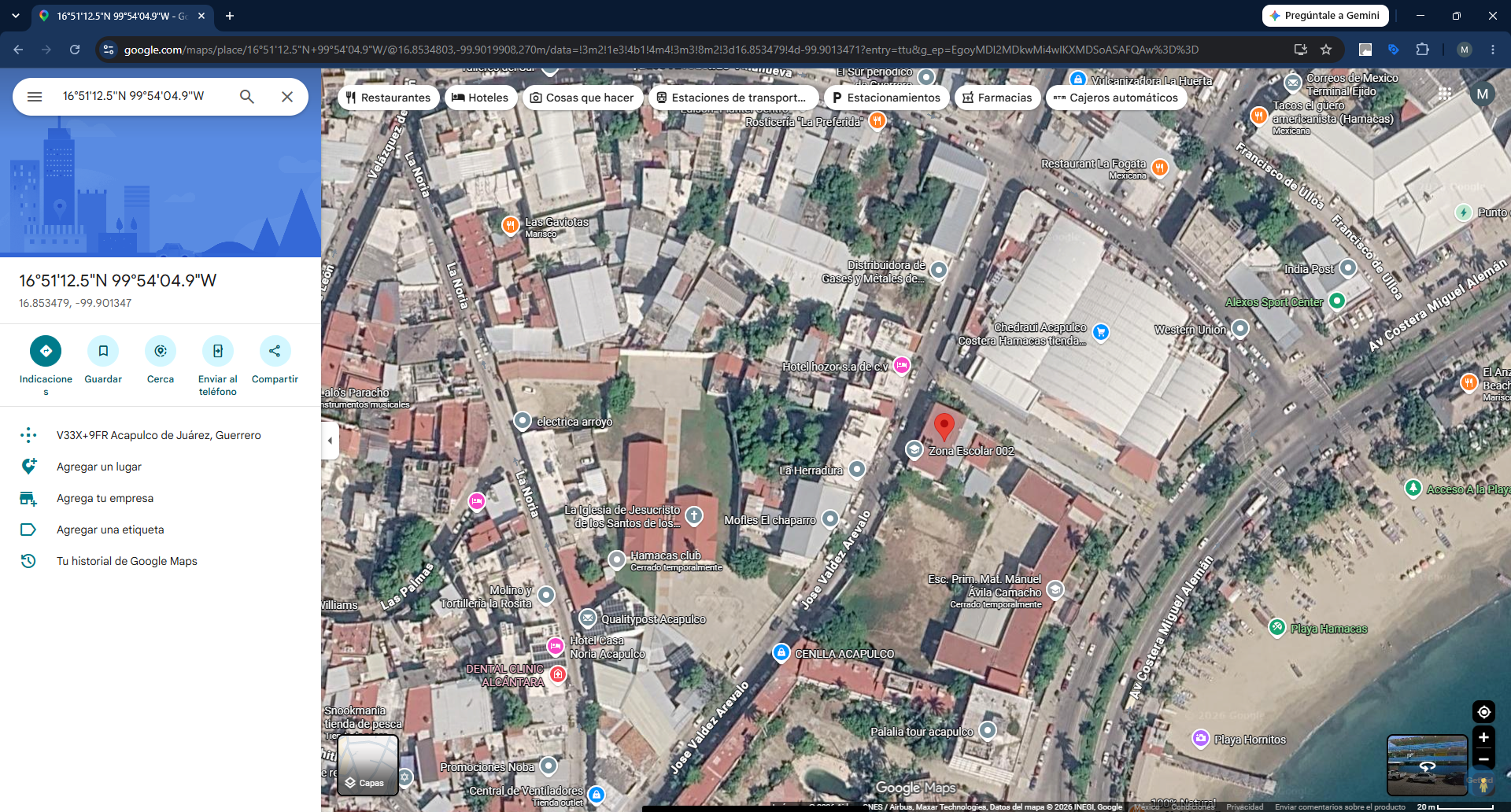 Geolocalización obra 15 Distrito 4