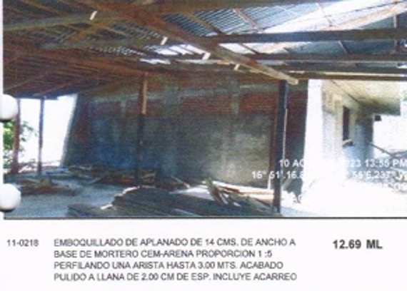 Evidencia fotográfica obra 16 Distrito 4