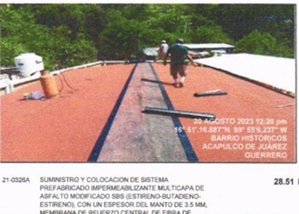 Evidencia fotográfica obra 16 Distrito 4