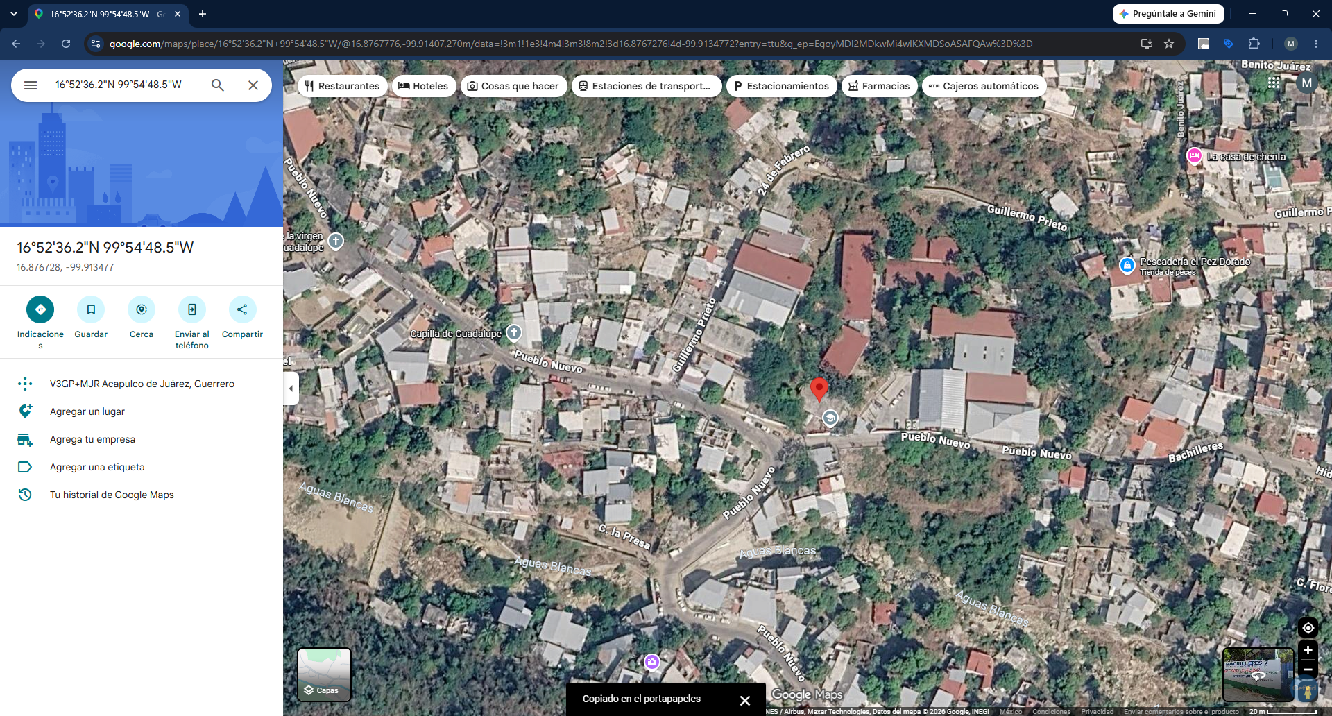 Geolocalización obra 17 Distrito 4