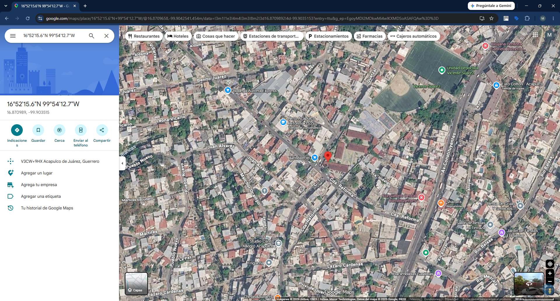 Geolocalización obra 21 Distrito 4