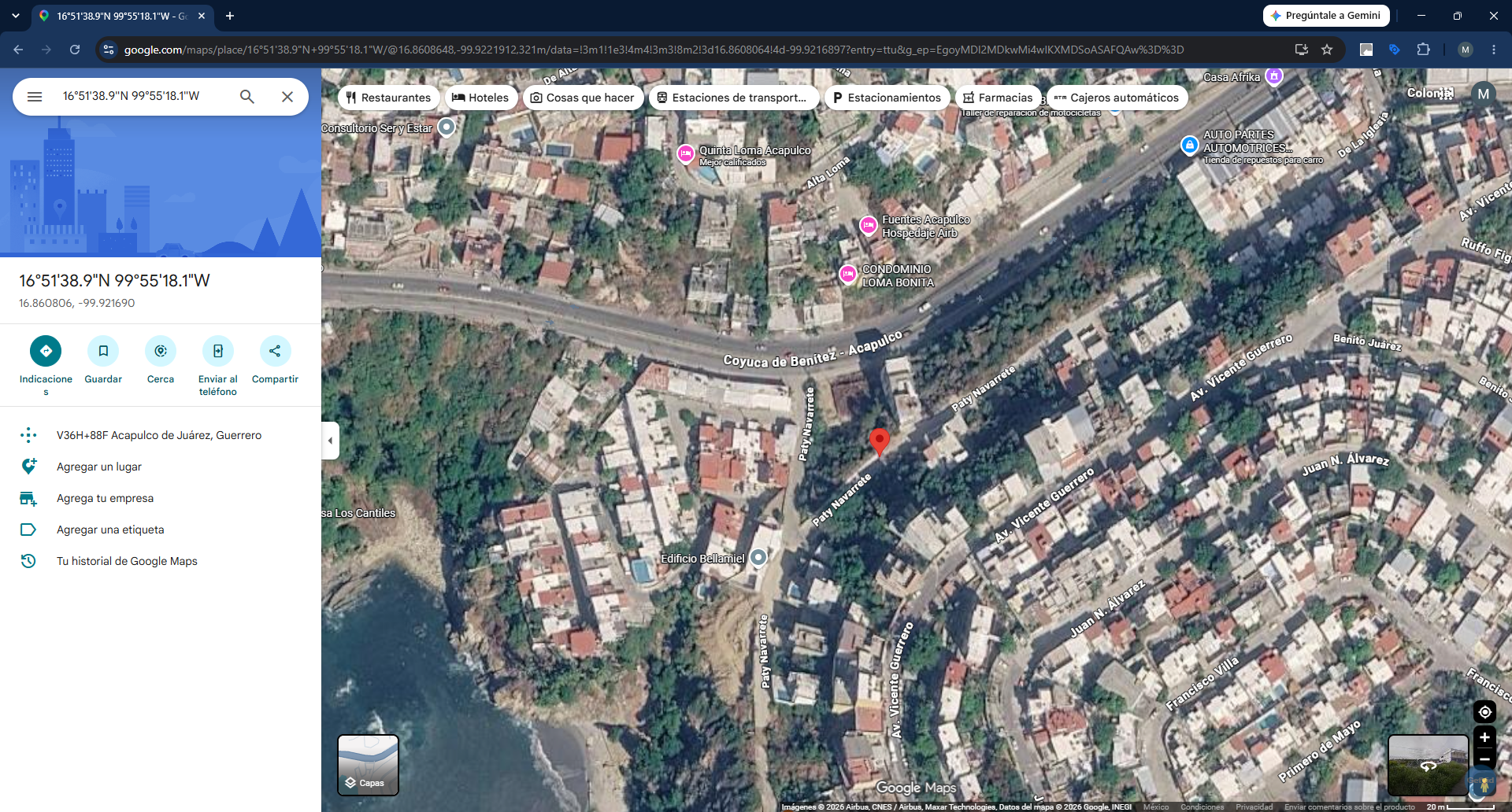 Geolocalización obra 25 Distrito 4