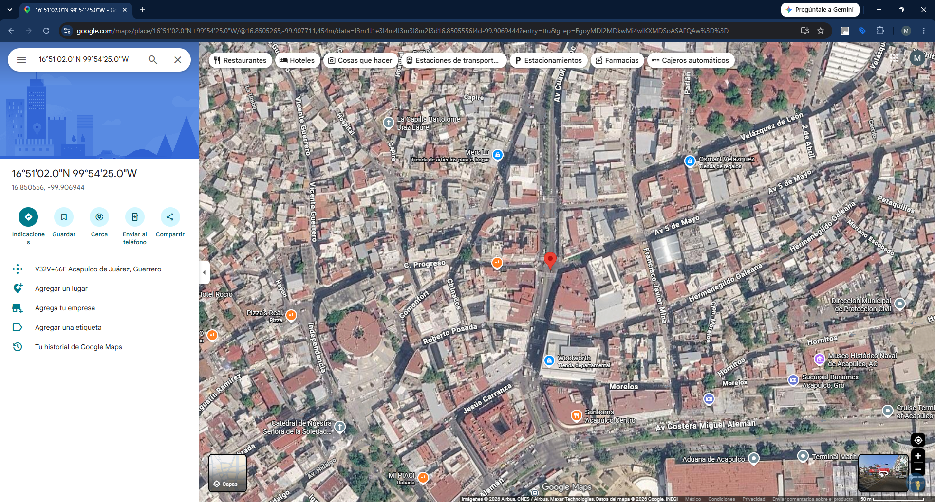Geolocalización obra 27 Distrito 4