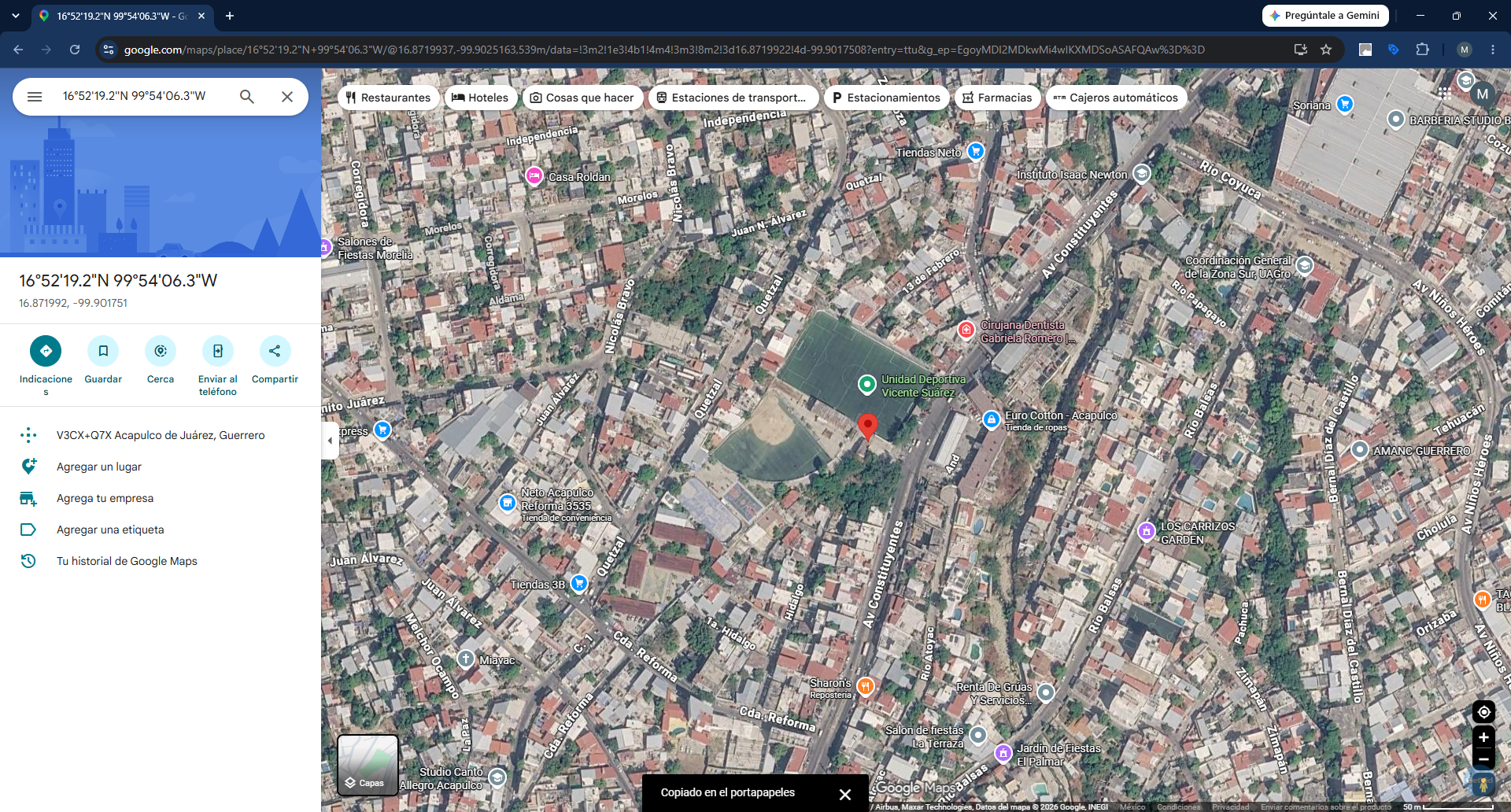 Geolocalización obra 32 Distrito 4