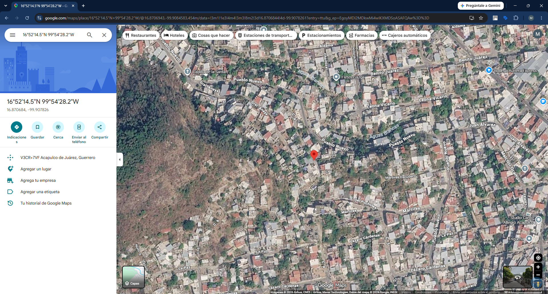 Geolocalización obra 33 Distrito 4