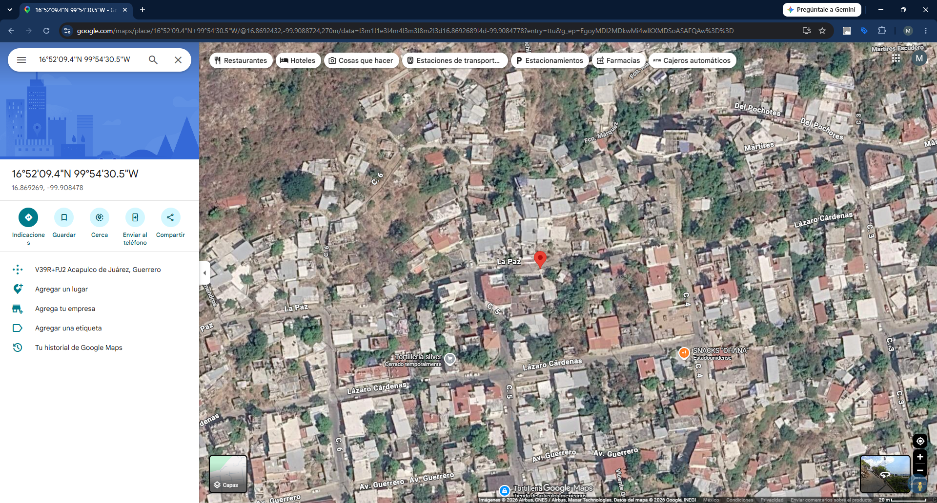 Geolocalización obra 35 Distrito 4