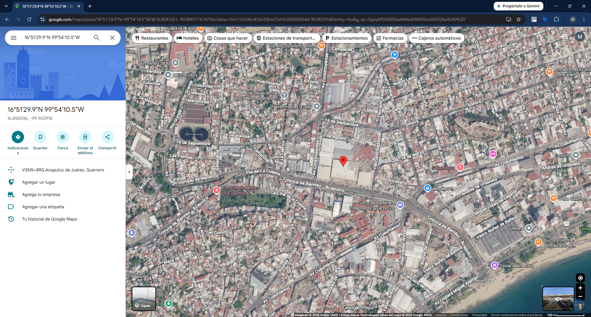 Geolocalización obra 37 Distrito 4