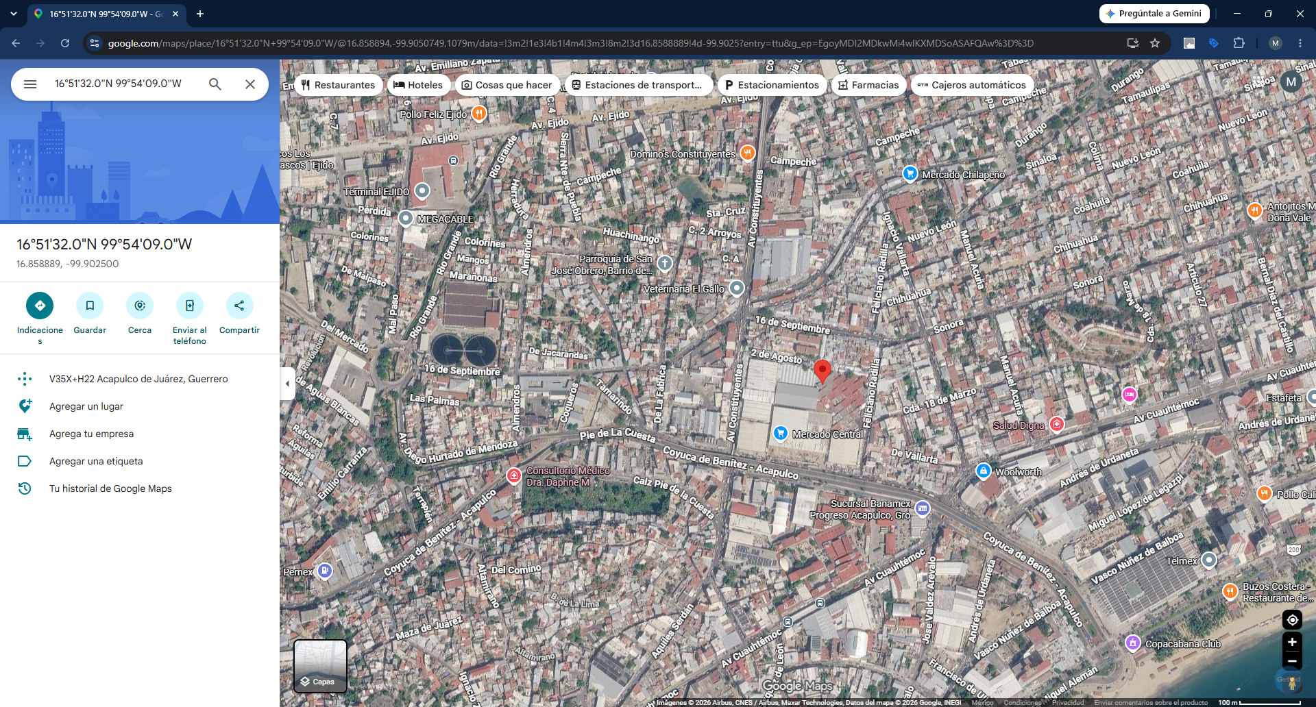 Geolocalización obra 38 Distrito 4