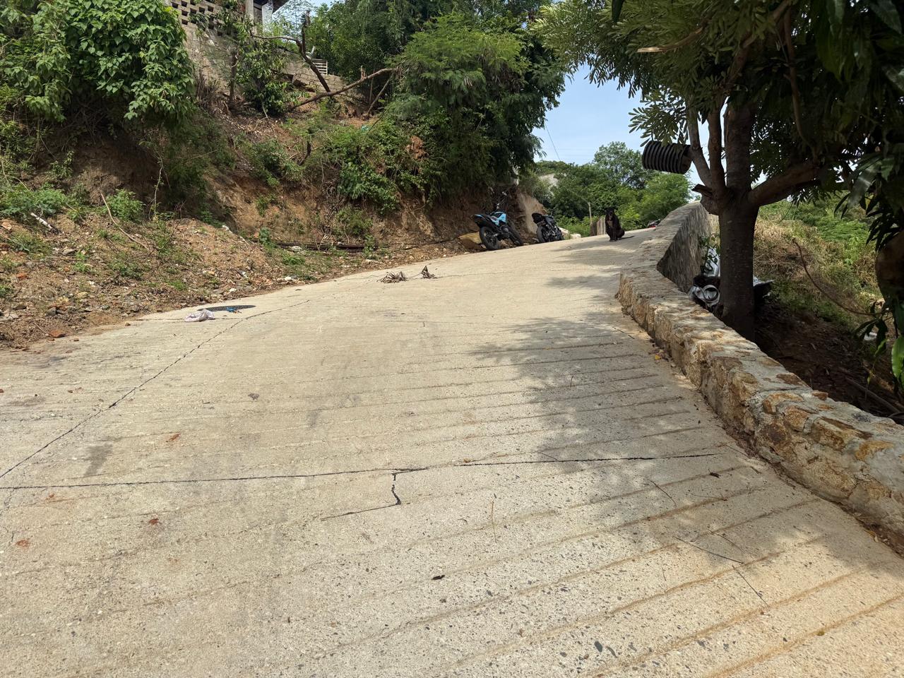 Muro de contención en Andador Lázaro Cárdenas